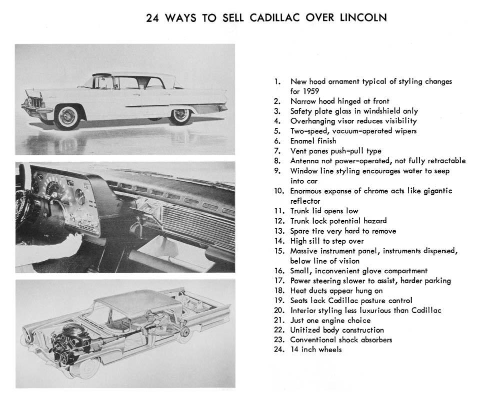 1959 Cadillac Comparison Folder Page 2